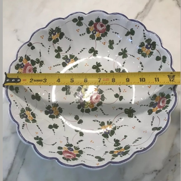 COTTURA HANDMADE FLORAL PAINTED BOWL LARGE - Picture 10 of 12